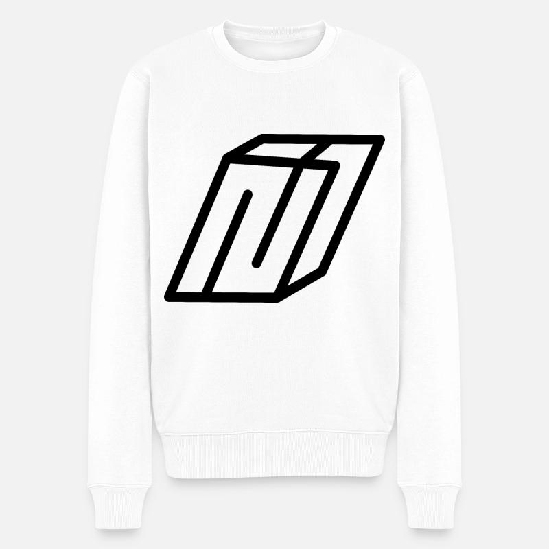 Lettre d’esquisse N - Pull Premium bio Homme - blanc
