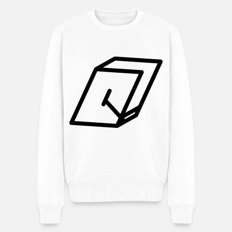 Lettre d’esquisse Q - Pull Premium bio Homme - blanc