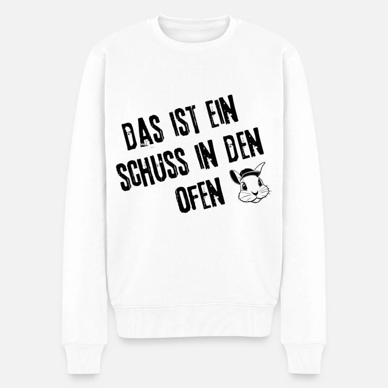 Fehlschuss Mode | Redewendung - Männer Premium Bio Pullover - Weiß