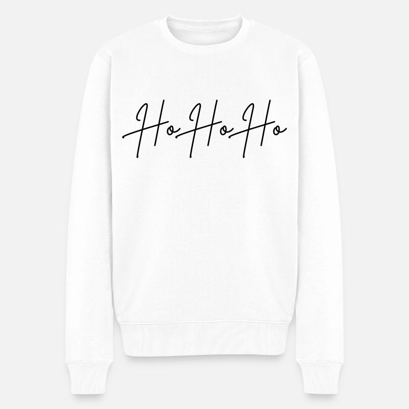Ho Ho Ho - Männer Premium Bio Pullover - Weiß