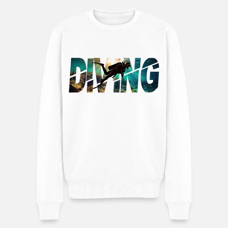 Plongeur plongeur - Pull Premium bio Homme - blanc