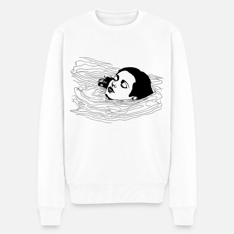 Femme dans l’eau - Pull Premium bio Homme - blanc