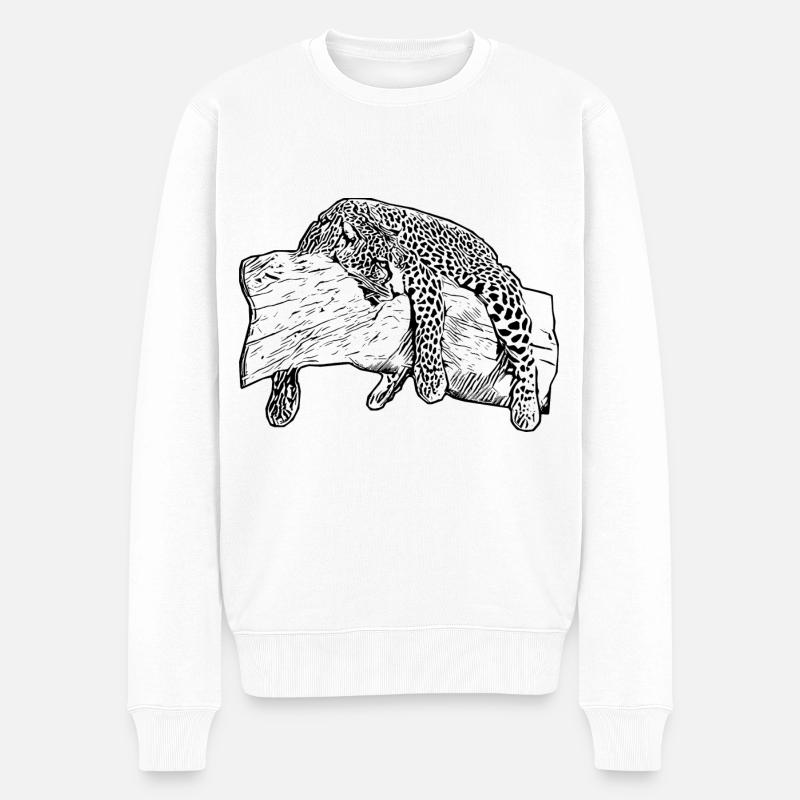 Léopard - Pull Premium bio Homme - blanc