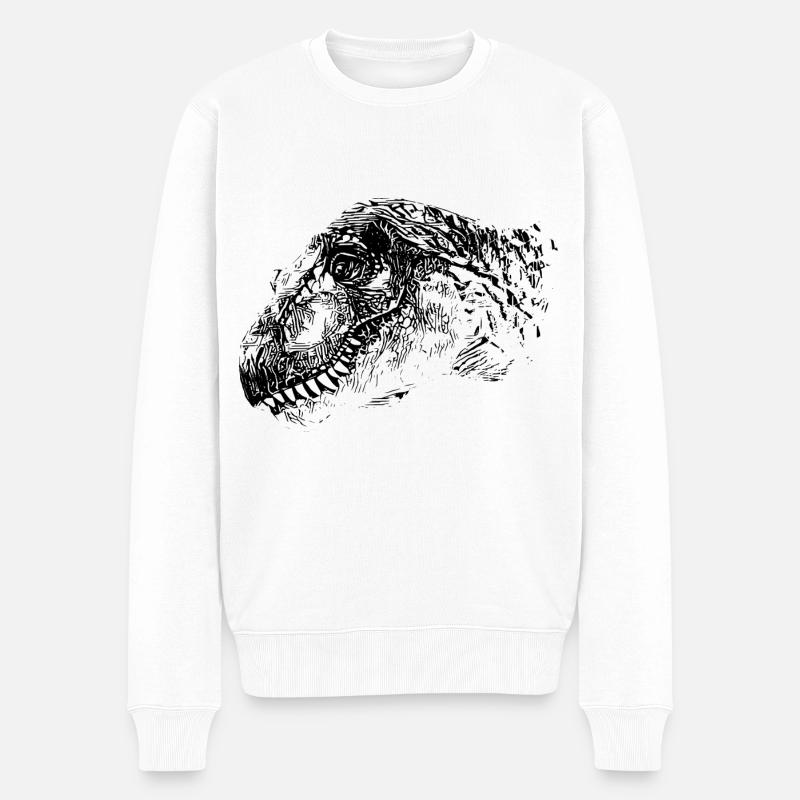 T-Rex - Pull Premium bio Homme - blanc