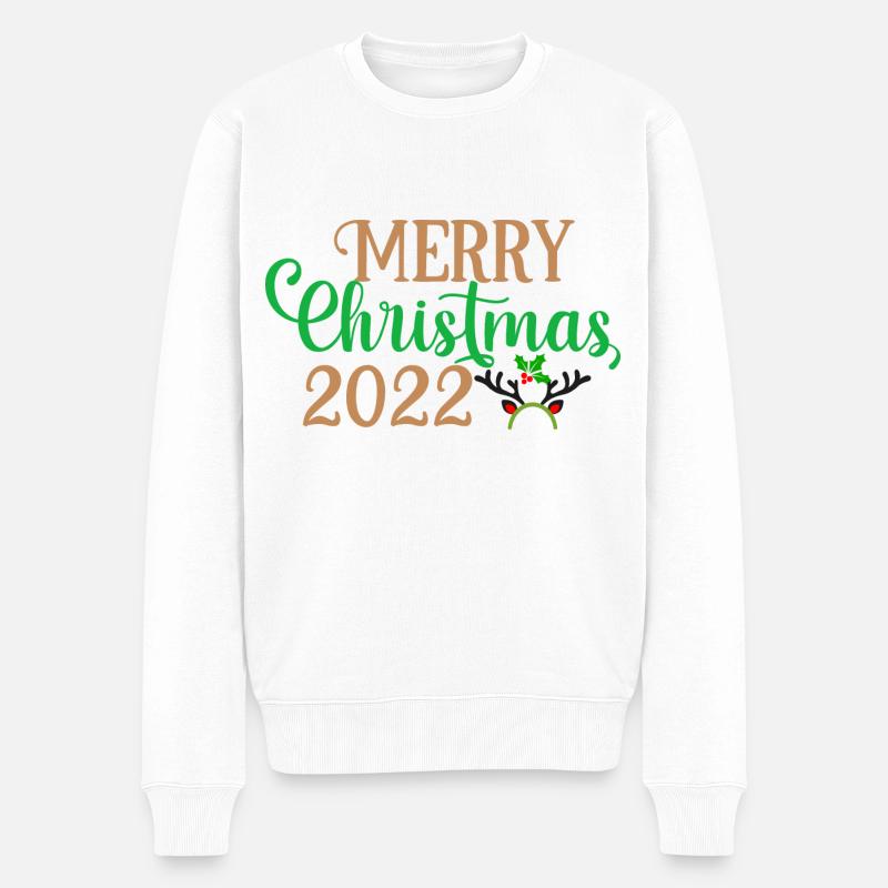 Joyeux Noël 2022 - Weihnachten - Pull Premium bio Homme - blanc