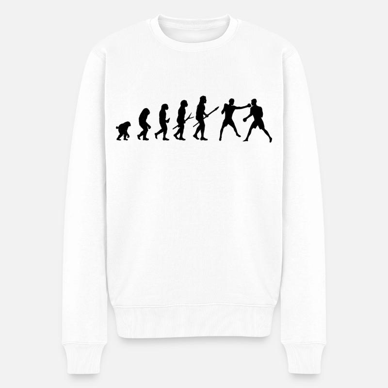 Boxen, Humor, Kampfsport, MMA, Freier Kampf - Männer Premium Bio Pullover - Weiß