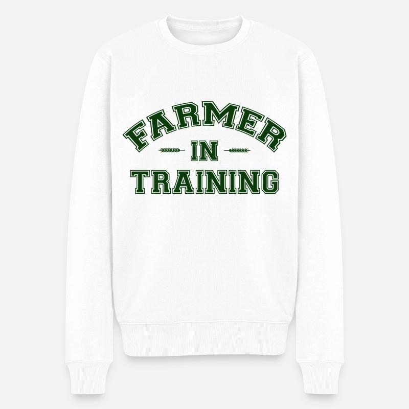 Drôle d’agriculteur en formation - Pull Premium bio Homme - blanc