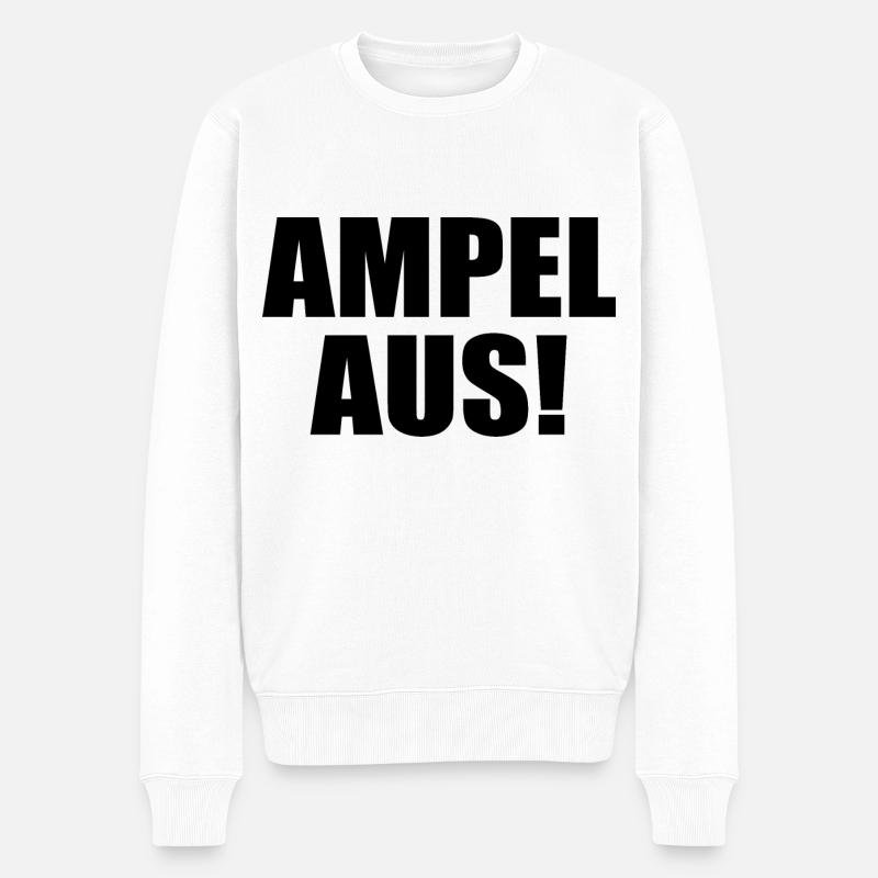 Ampel aus - Männer Premium Bio Pullover - Weiß