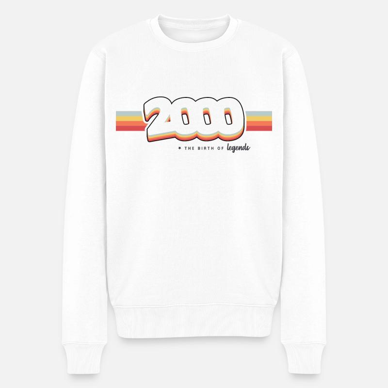 2000 the birth of legends - Pull Premium bio Homme - blanc