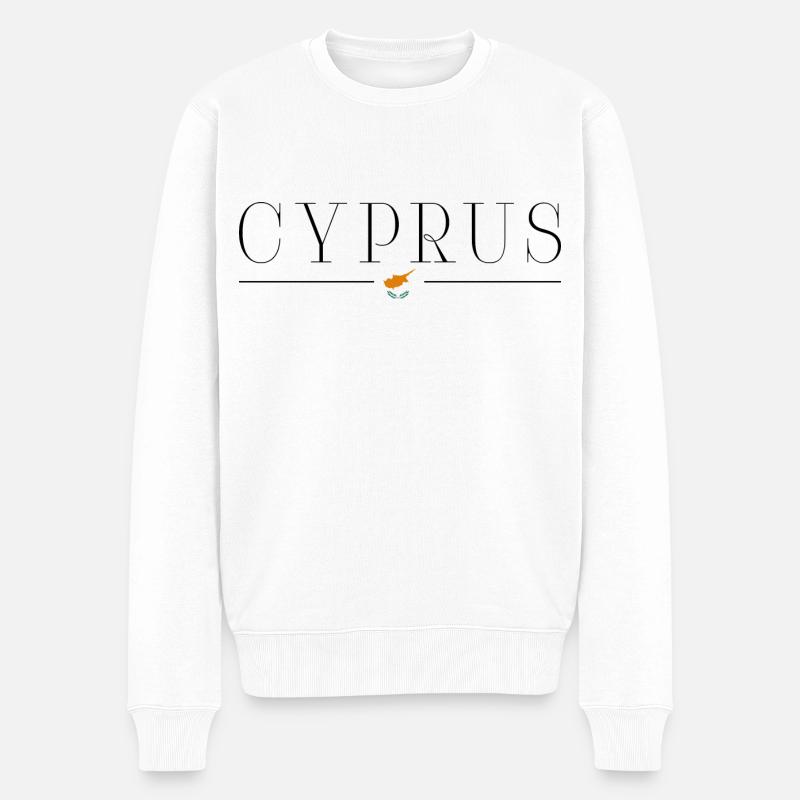 Ich liebe Zypern - Männer Premium Bio Pullover - Weiß