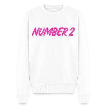 Numéro 2 - deux - deuxième - deuxième - 2 - numéro 2 - Pull Premium bio Homme - blanc - Devant - Thijin (182cm)