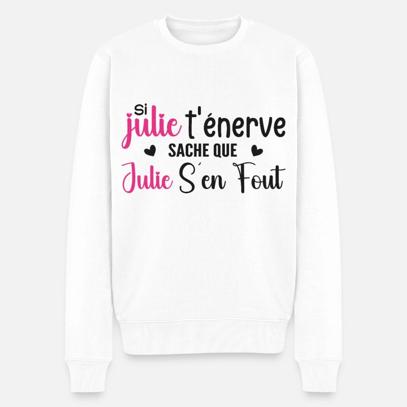 Julie - Männer Premium Bio Pullover - Weiß