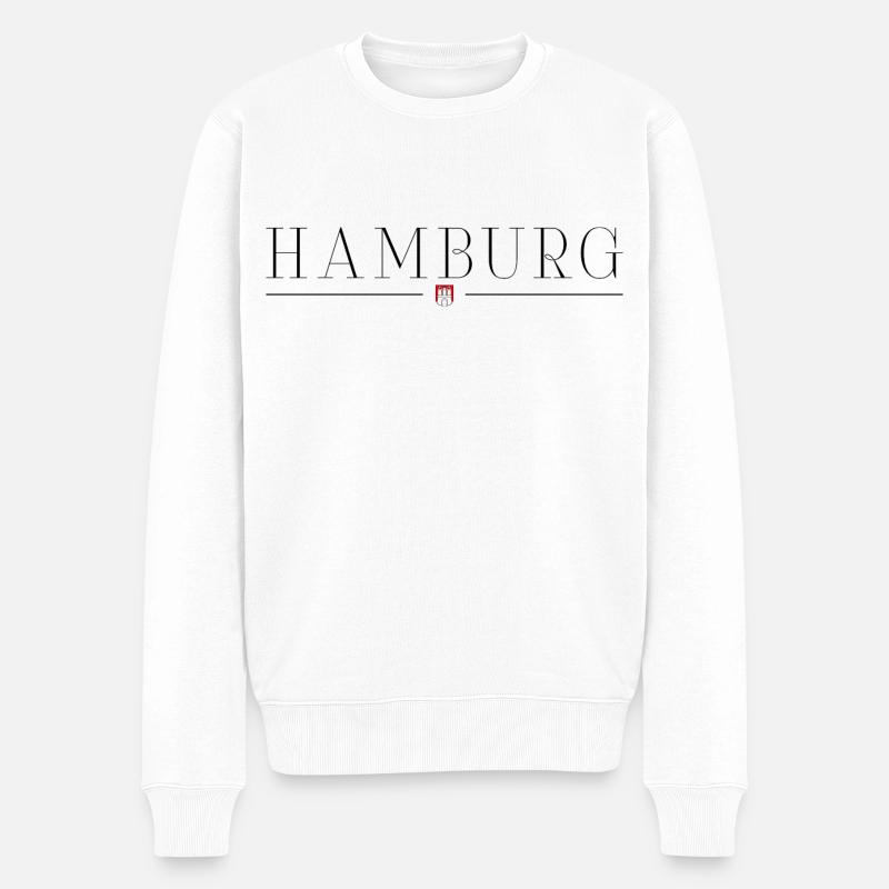 Hambourg, Allemagne T-shirt Elegance - Pull Premium bio Homme - blanc