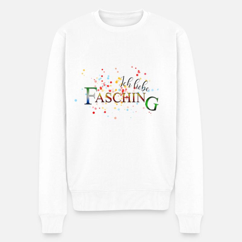 Fasching - Männer Premium Bio Pullover - Weiß