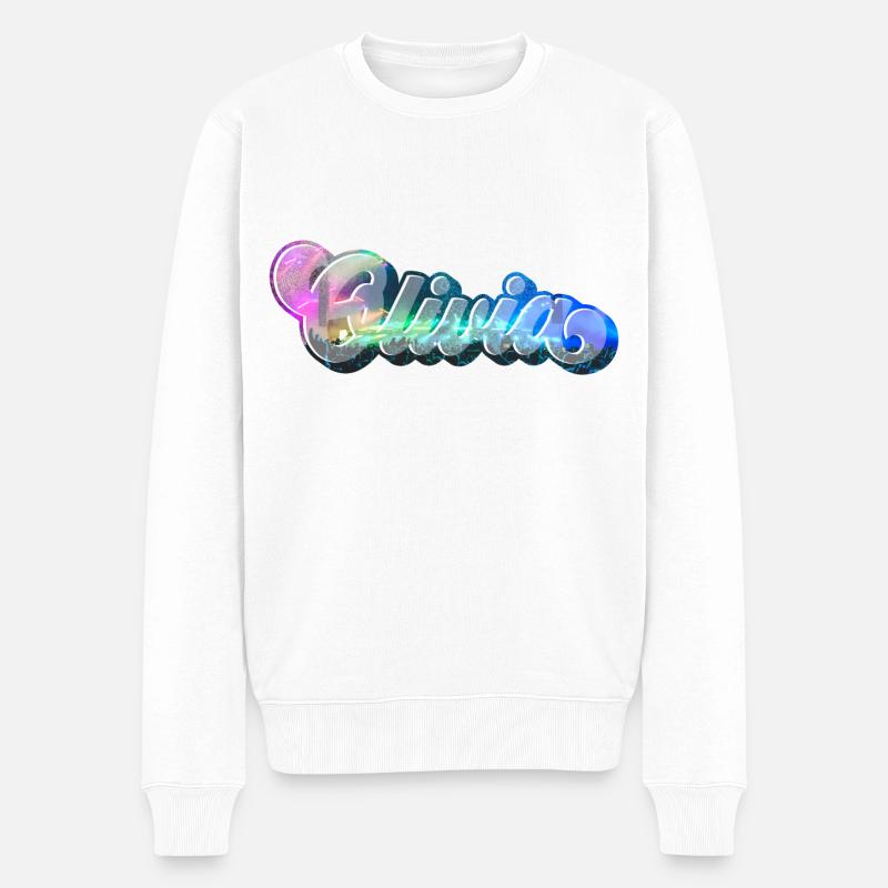 Olivia Schöner Mädchen Name - Männer Premium Bio Pullover - Weiß