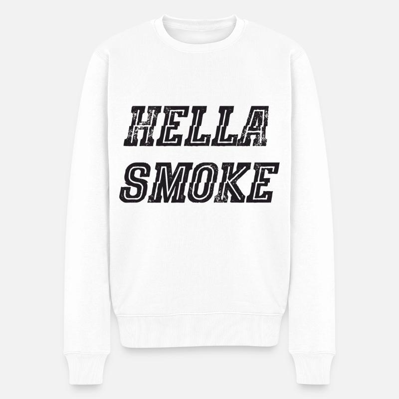 Weed Cannabis CBD Dicton - Pull Premium bio Homme - blanc