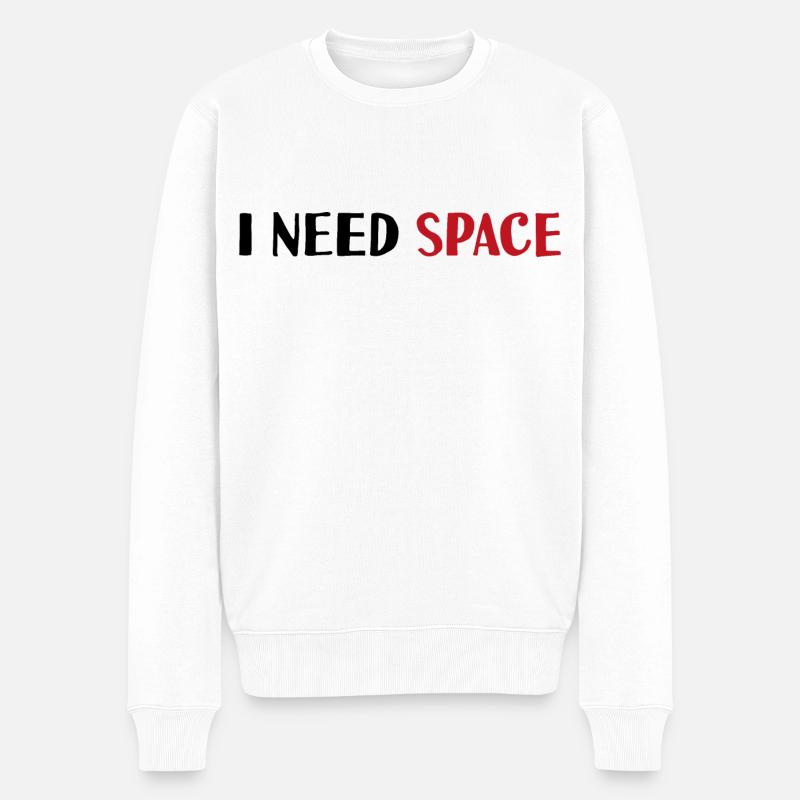 I need space - Men's Premium Organic Jumper - white