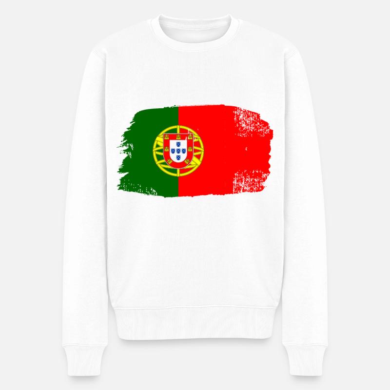 Portugal - Männer Premium Bio Pullover - Weiß