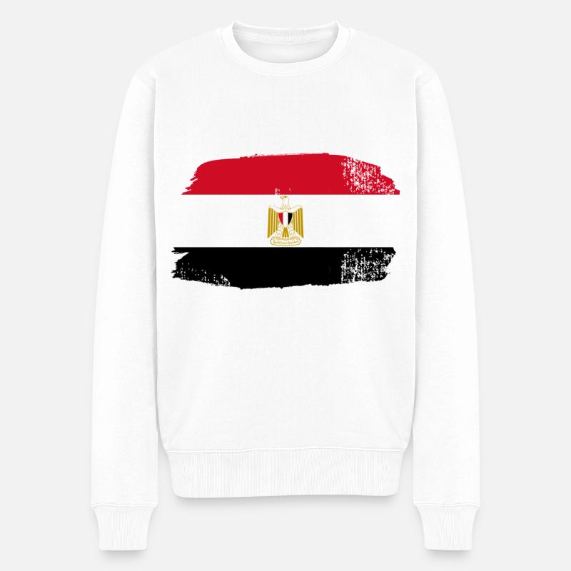 Drapeau de l'Égypte - Pull Premium bio Homme - blanc