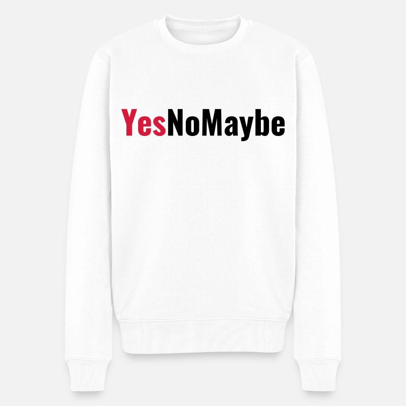 Non Peut-être Proposition d’engagement - Pull Premium bio Homme - blanc