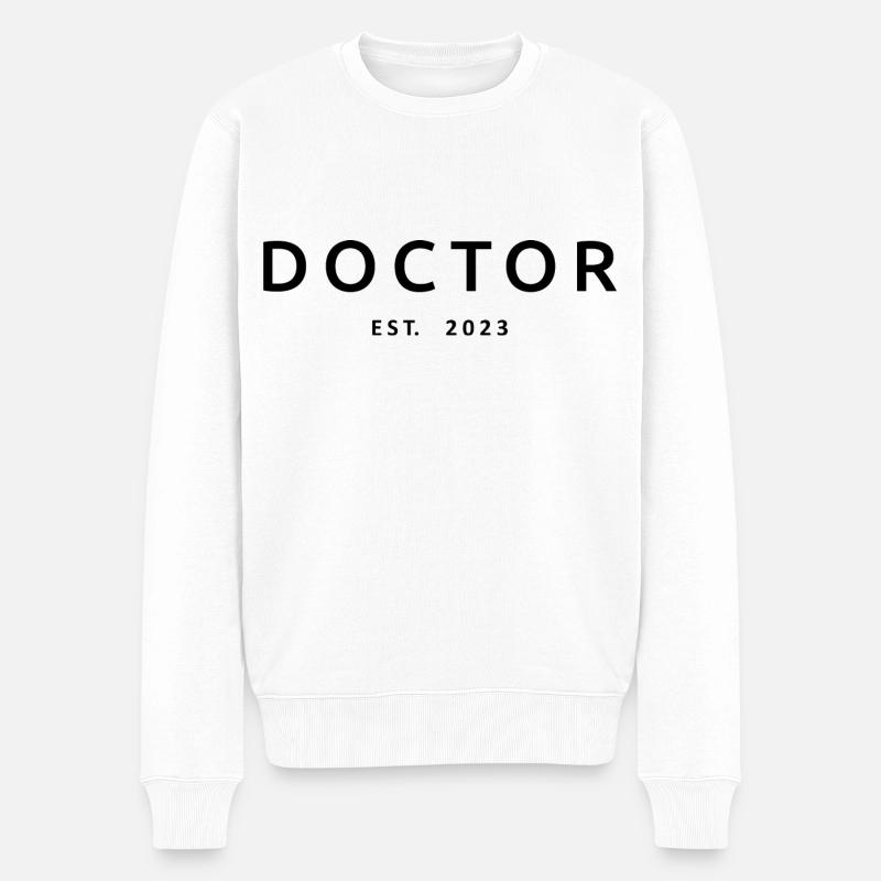 Doktor Est. 2023 Graduate Doctor Student Geschenk - Männer Premium Bio Pullover - Weiß