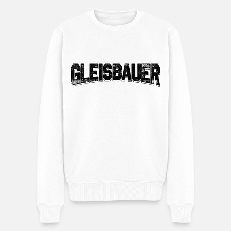Gleisbauer - Männer Premium Bio Pullover - Weiß