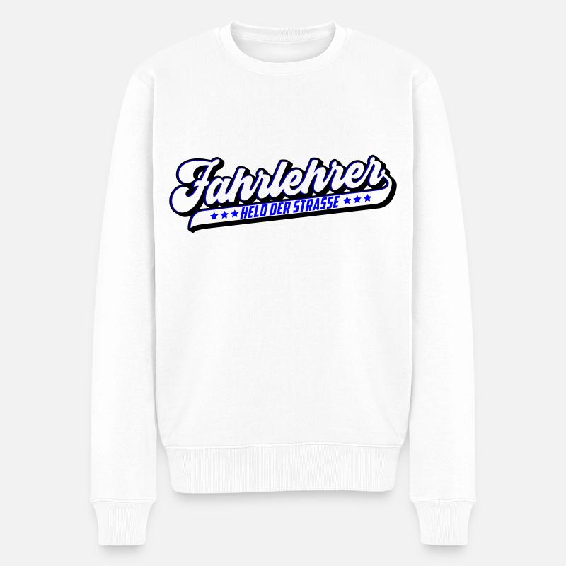 Fahrlehrer Held der Straße | Farben änderbar - Männer Premium Bio Pullover - Weiß