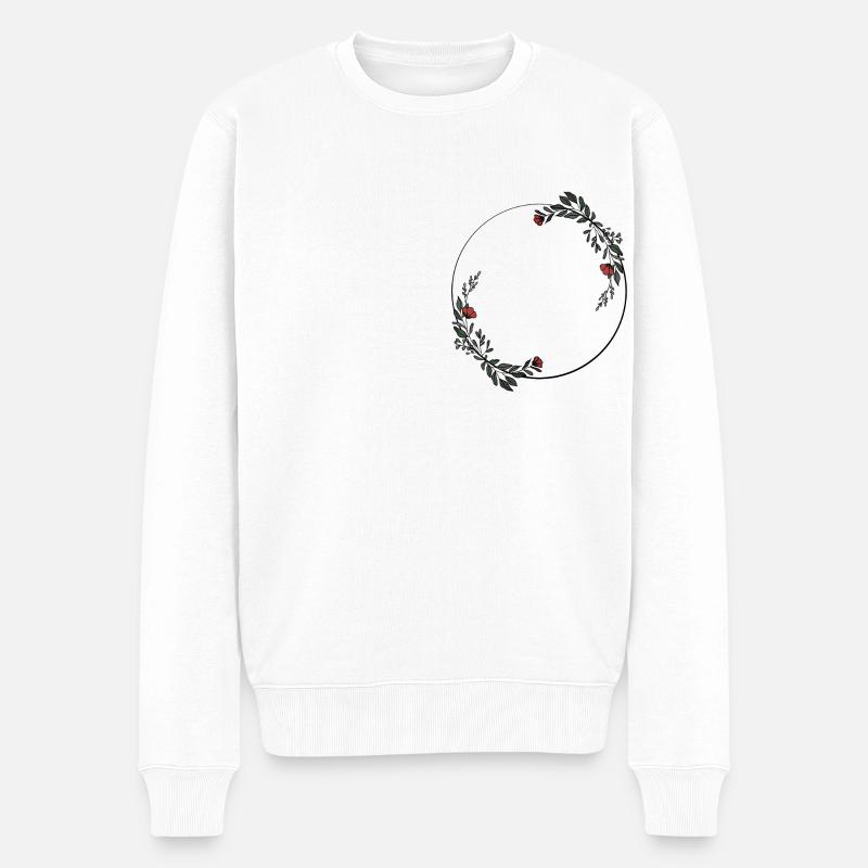 Rahmen - Männer Premium Bio Pullover - Weiß