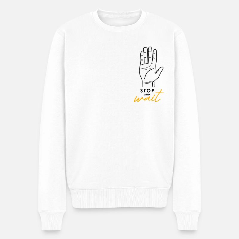 Parlez à la main - Pull Premium bio Homme - blanc