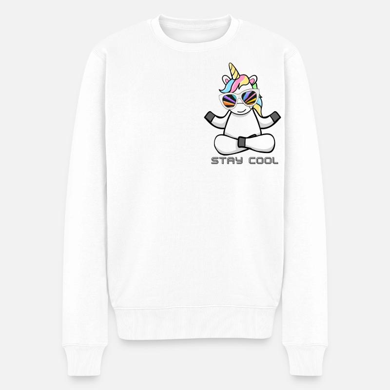 RESTEZ COOL 3 - Pull Premium bio Homme - blanc