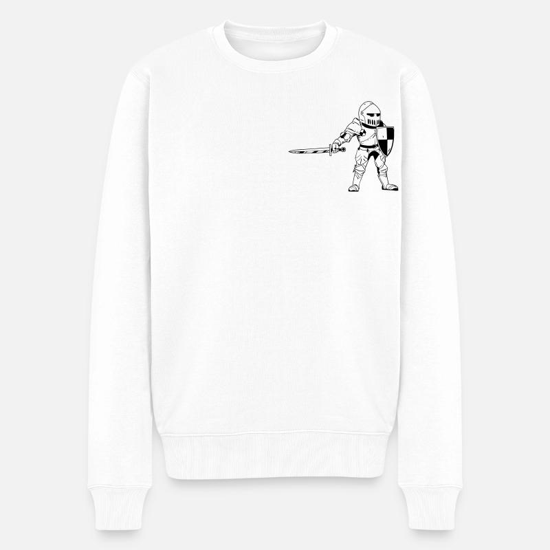 Chivalry - Männer Premium Bio Pullover - Weiß