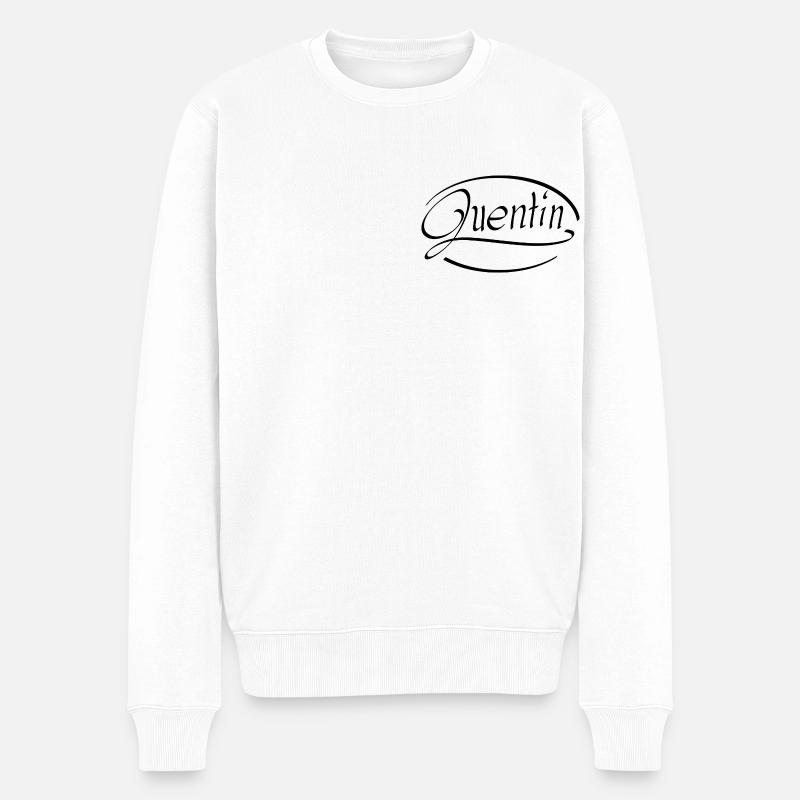 Quentin - Männer Premium Bio Pullover - Weiß