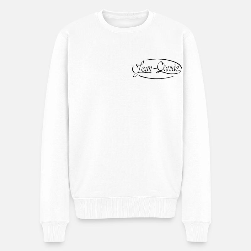 Jean Claude - Männer Premium Bio Pullover - Weiß