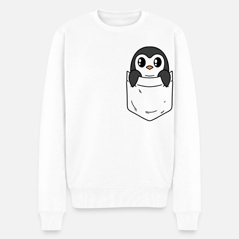 Pinguin Penguin Lover - Pull Premium bio Homme - blanc