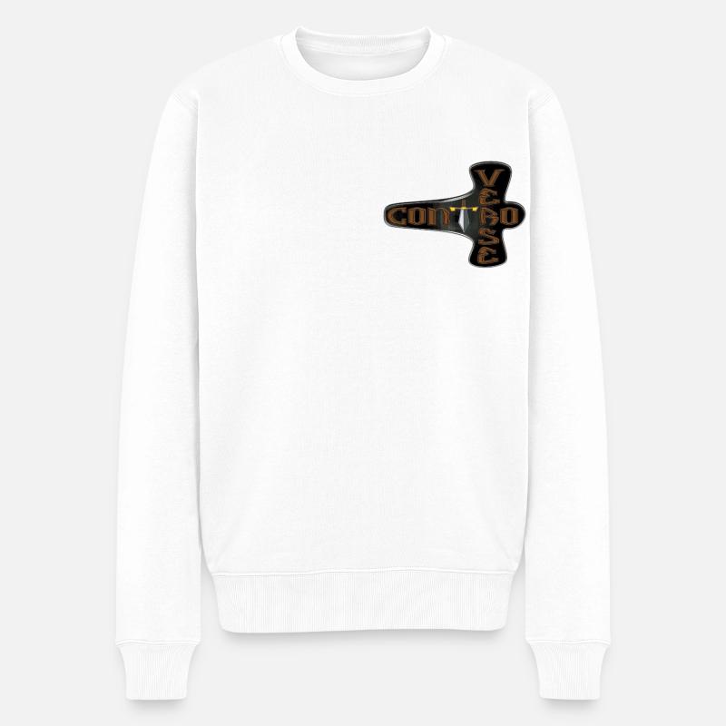 logo controverse - Pull Premium bio Homme - blanc