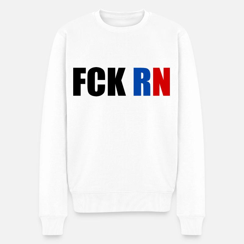 Fck rn - Männer Premium Bio Pullover - Weiß