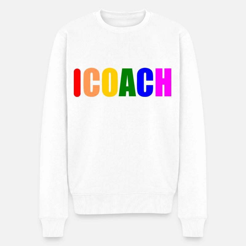 COACH - Männer Premium Bio Pullover - Weiß
