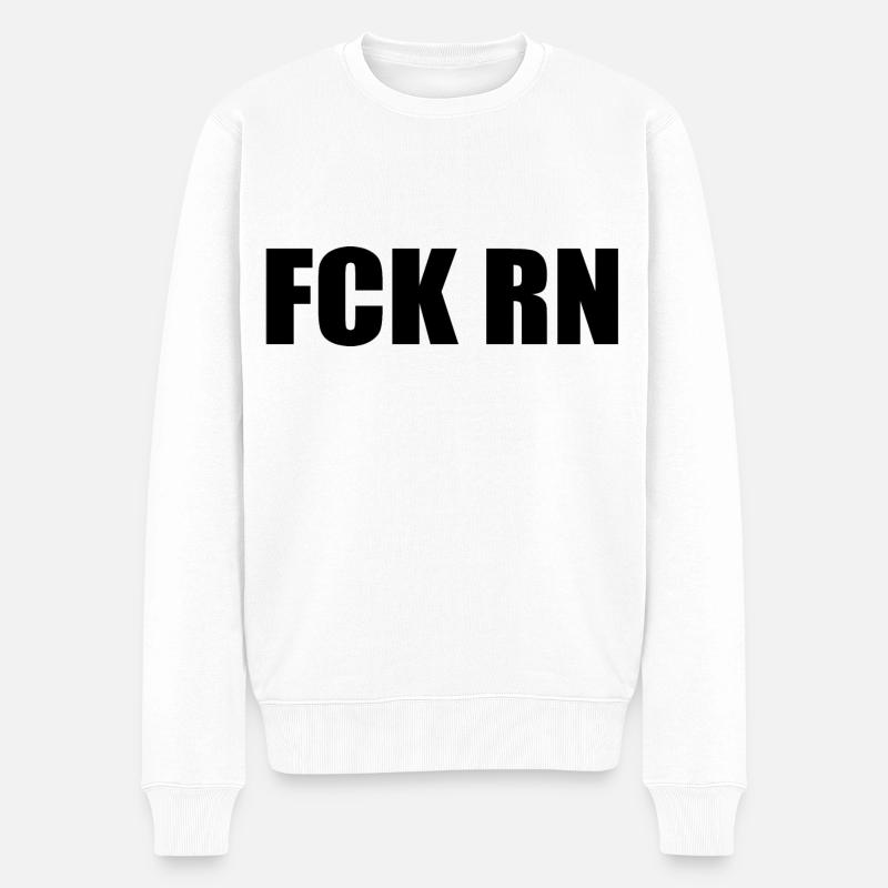 Fck rn - Männer Premium Bio Pullover - Weiß