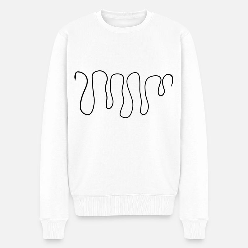 courbe courbe courbe - Pull Premium bio Homme - blanc