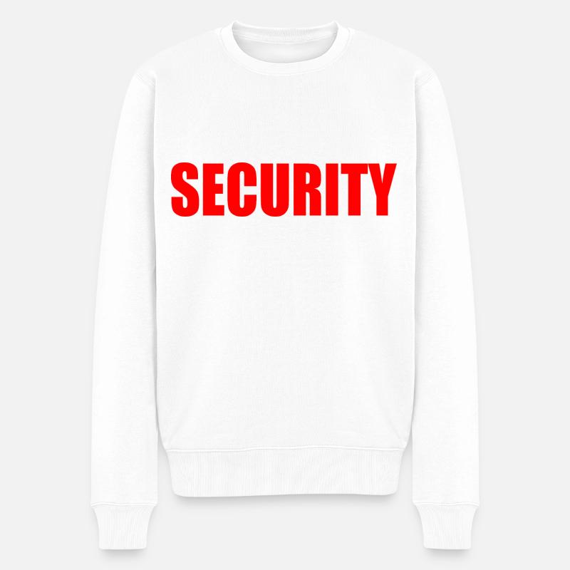 Security - Männer Premium Bio Pullover - Weiß