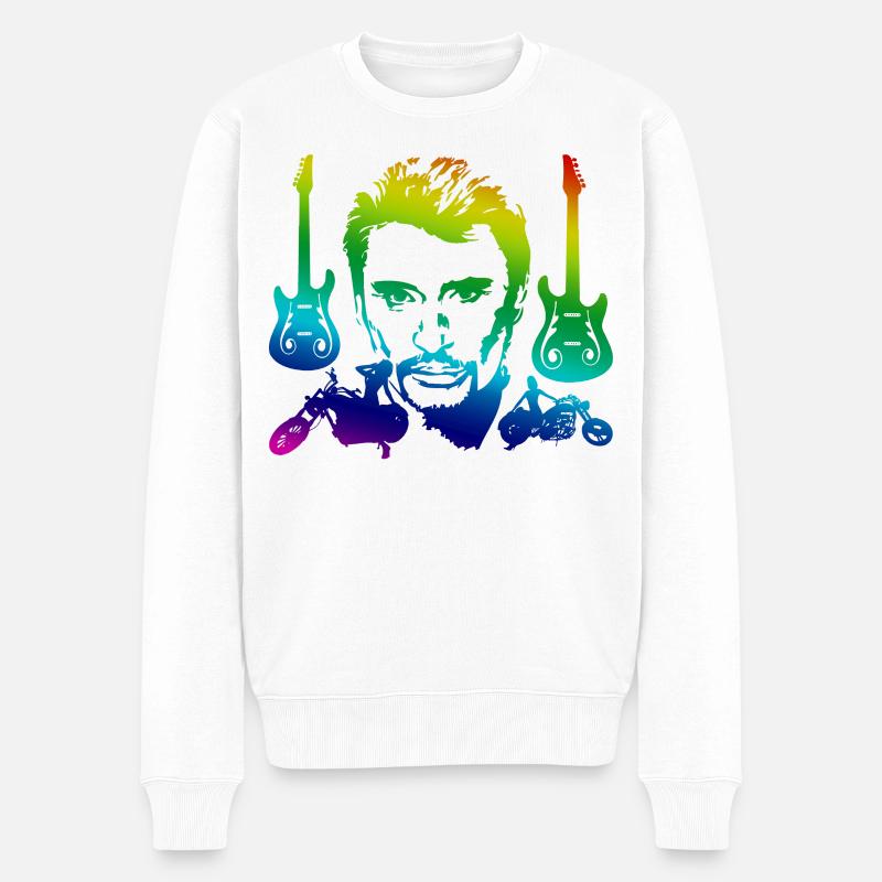 Johnny T-Shirt - Männer Premium Bio Pullover - Weiß
