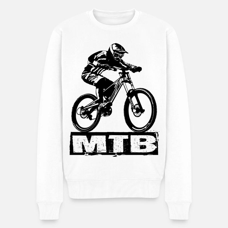 MTB - Männer Premium Bio Pullover - Weiß