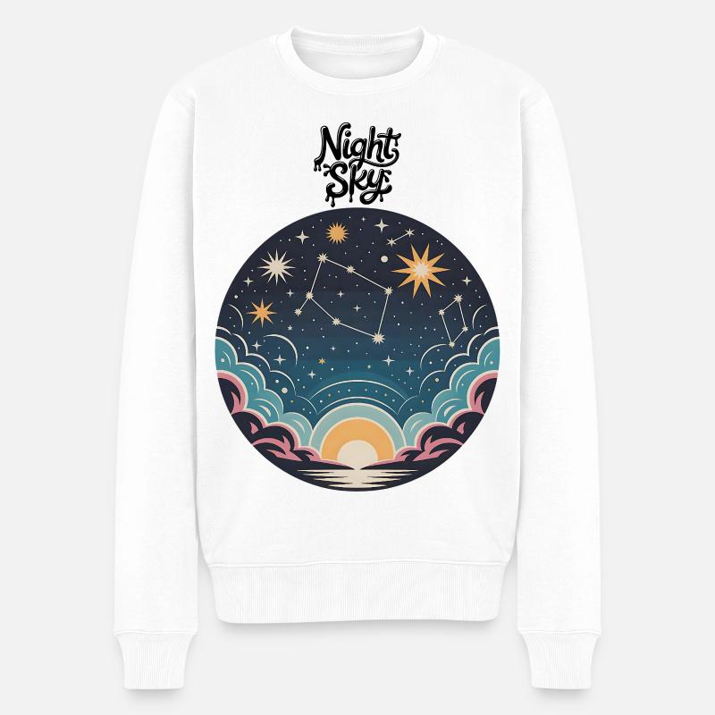 Ciel nocturne - Pull Premium bio Homme - blanc