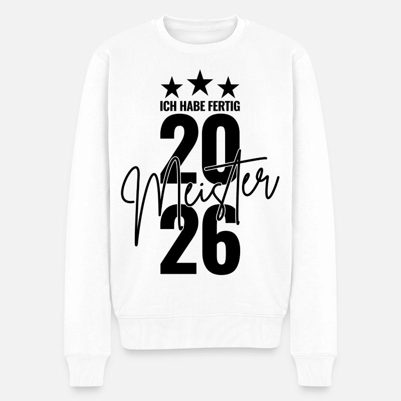 Master 2026 J’ai fini - Pull Premium bio Homme - blanc