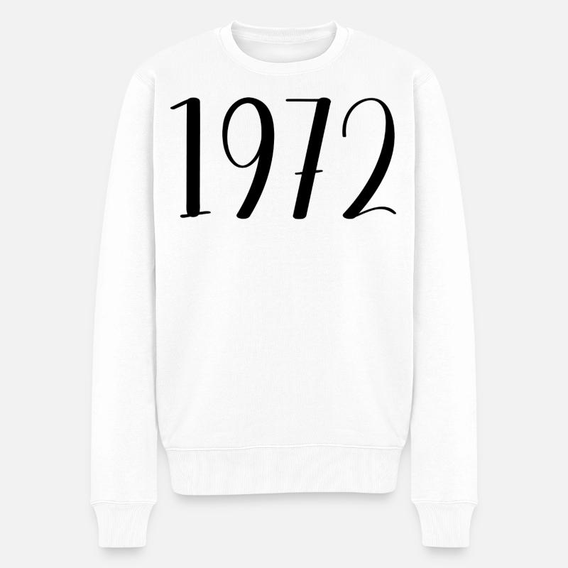 1972 - Männer Premium Bio Pullover - Weiß