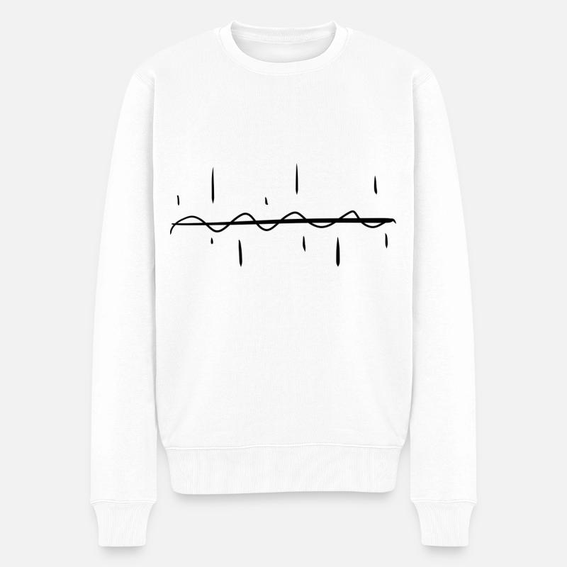 wave line stroke pattern wavy - Men's Premium Organic Jumper - white