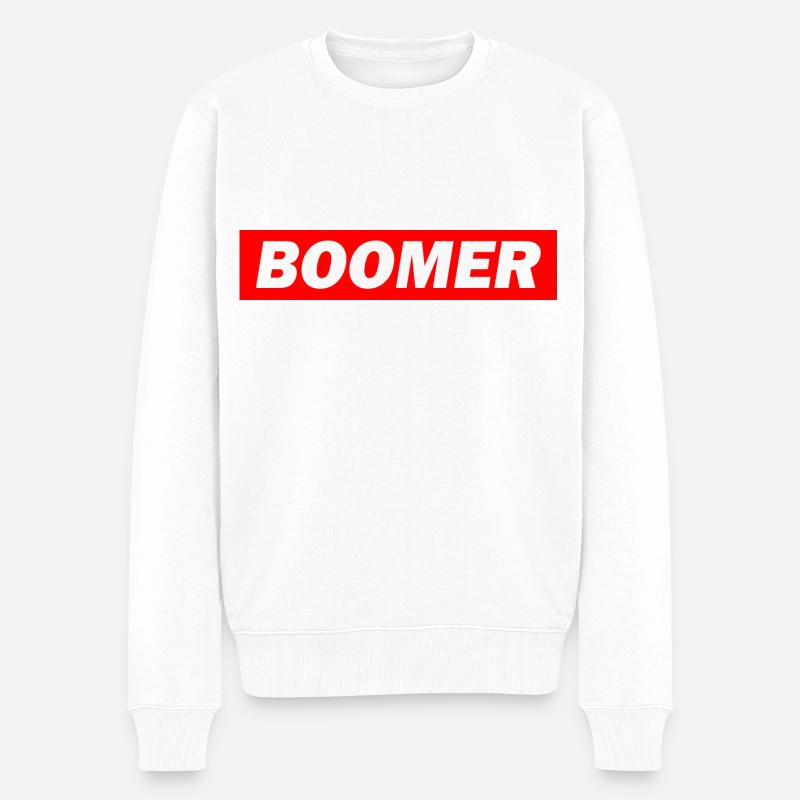 Boomer - Männer Premium Bio Pullover - Weiß