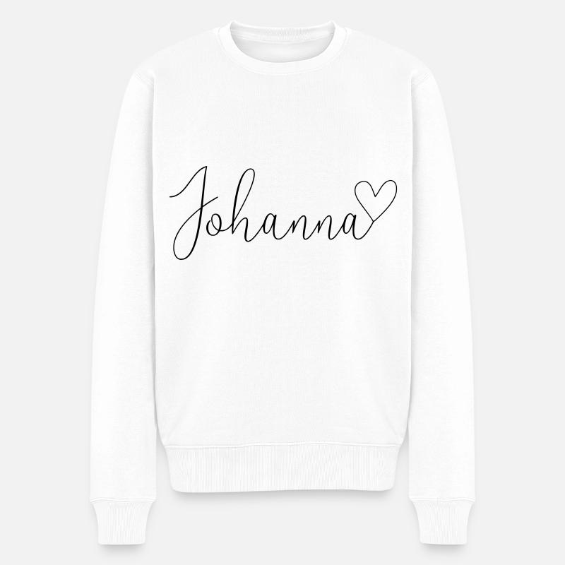 Johanna Name Vorname Mädchen - Männer Premium Bio Pullover - Weiß