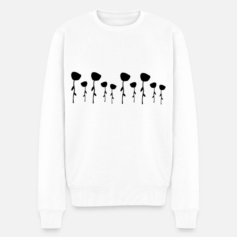rosen blumen blume pflanzen - Männer Premium Bio Pullover - Weiß