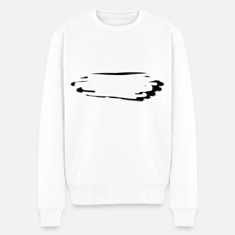 strich symbol risse - Männer Premium Bio Pullover - Weiß